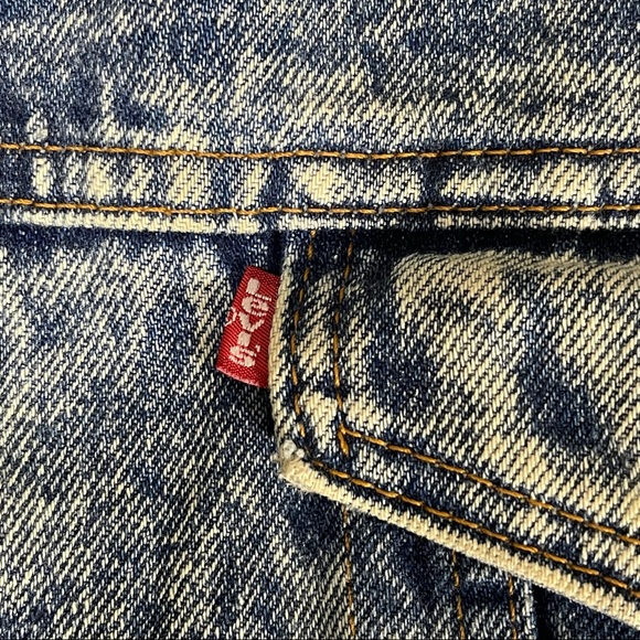 Vintage Levis Trucker Sherpa Acid Wash Jacket Lg - Picture 4 of 7